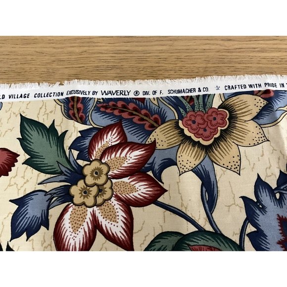 WAVERLY Home Decor Fabric  Greenfield Village/Henry Ford Musuem Floral 21" x 54" - Picture 16 of 16